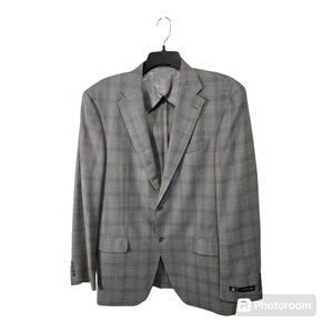 Hart Schaffner Marx Chicago Classic-Fit Plaid Wool Blend Sport Coat 42R